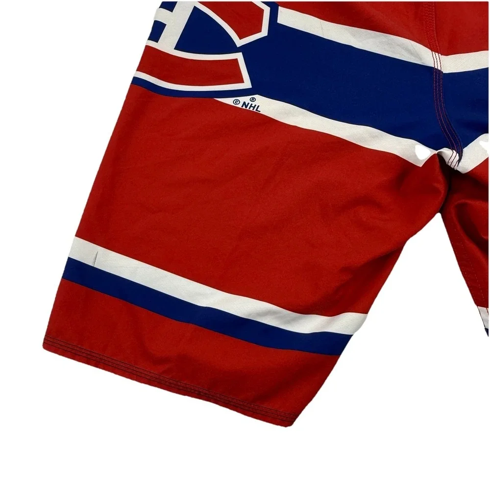 Quiksilver NHL Montreal Canadians Swim Trunks Board Shorts Size 34 11